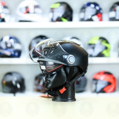 Nón 1/2 Falcon BEE Đen Nhám FREESHIP