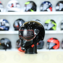 Nón 1/2 Falcon F09 Đen Bóng FREESHIP