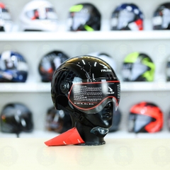 Nón 1/2 Falcon F09 Đen Bóng FREESHIP