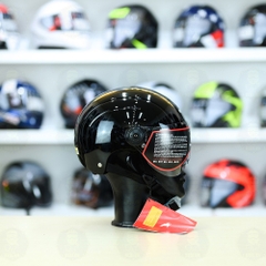 Nón 1/2 Falcon F09 Đen Bóng FREESHIP