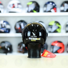 Nón 1/2 Falcon F09 Đen Bóng FREESHIP