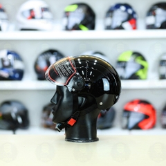 Nón 1/2 Falcon F09 Đen Bóng FREESHIP