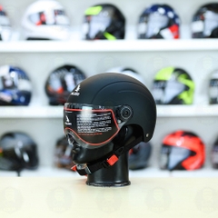 Nón 1/2 Falcon F09 Đen Nhám FREESHIP