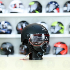 Nón 1/2 Falcon F09 Đen Nhám FREESHIP