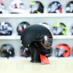 Nón 1/2 Falcon F09 Đen Nhám FREESHIP