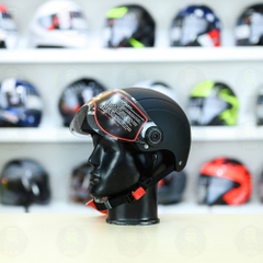 Nón 1/2 Falcon F09 Đen Nhám FREESHIP