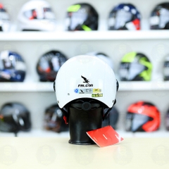 Nón 1/2 Falcon F09 Trắng Bóng FREESHIP
