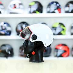 Nón 1/2 Falcon F09 Trắng Bóng FREESHIP