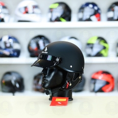 Nón 1/2 Falcon F10 Đen Nhám FREESHIP