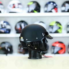 Nón 1/2 Falcon F10 Đen Nhám FREESHIP