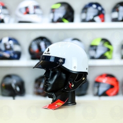 Nón 1/2 Falcon F10 Trắng Bóng FREESHIP