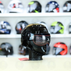 Nón 1/2 Falcon F19 Đen Bóng FREESHIP