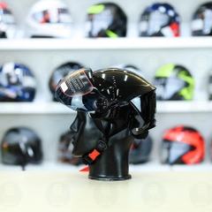 Nón 1/2 Falcon F19 Đen Bóng FREESHIP