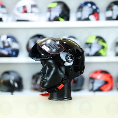 Nón 1/2 Falcon F19 Đen Bóng FREESHIP