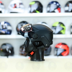 Nón 1/2 Falcon F19 Đen Nhám FREESHIP