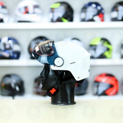 Nón 1/2 Falcon F19 Trắng Bóng FREESHIP