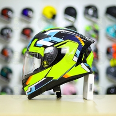 Mũ Fullface ROC 01 978 Tem V2 Vàng Xanh Lido Bóng FREESHIP