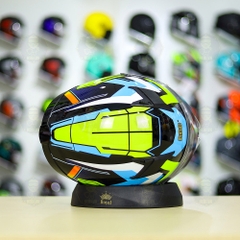 Mũ Fullface ROC 01 978 Tem V2 Vàng Xanh Lido Bóng FREESHIP