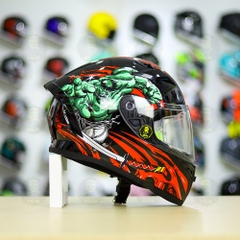 Mũ Fullface ROC 01 978 Tem V1 Đen Đỏ Xanh HULK Bóng FREESHIP