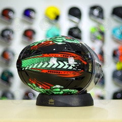 Mũ Fullface ROC 01 978 Tem V1 Đen Đỏ Xanh HULK Bóng FREESHIP