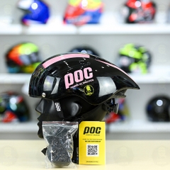 Nón POC P01 FREESHIP - Đen Bóng Sọc Hồng