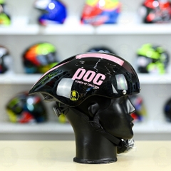 Nón POC P01 FREESHIP - Đen Bóng Sọc Hồng