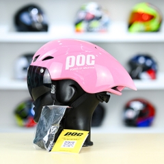 Nón POC P01 FREESHIP - Hồng POC Trắng Bóng