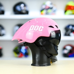 Nón POC P01 FREESHIP - Hồng POC Trắng Bóng