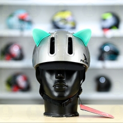 Nón Thể Thao POC Falcon F05 Xám Titanium Bóng Gắn Tai Mèo FREESHIP