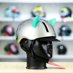 Nón Thể Thao POC Falcon F05 Xám Titanium Bóng Gắn Tai Mèo FREESHIP