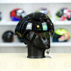 Nón Thể Thao Royal MD16 Freesize FREESHIP - Đen Bóng