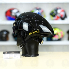 Nón Thể Thao Royal MD16 Freesize FREESHIP - Đen Bóng