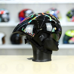 Nón Thể Thao Royal MD16 Freesize Đen Bóng - Dán Tem Decal Shoei M93 Water Color FREESHIP