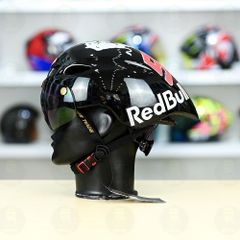 Nón Thể Thao Royal MD16 Freesize FREESHIP  Đen Bóng - Dán Tem Decal Red Bull