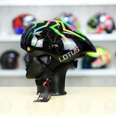 Nón Thể Thao Royal MD16 Freesize Đen Bóng - Dán Tem Decal Shoei M93 Water Color FREESHIP