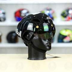 Nón Thể Thao Royal MD16 Freesize FREESHIP  Đen Bóng - Dán Tem Decal Red Bull