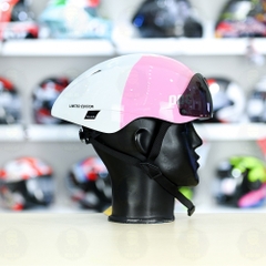 Poc Falcon Trắng Hồng Bóng Freesize FREESHIP