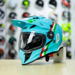 Nón Dual Sport POC POWER Xanh Ngọc Leopard FREESHIP