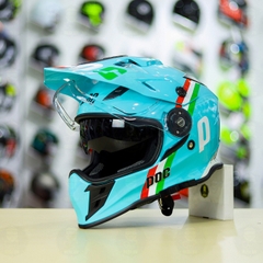 Nón Dual Sport POC POWER Xanh Ngọc Leopard FREESHIP