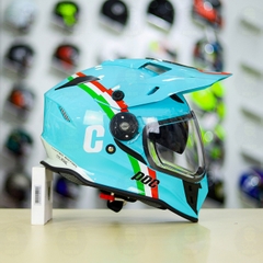 Nón Dual Sport POC POWER Xanh Ngọc Leopard FREESHIP