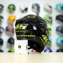 Mũ Royal M138b Đen Bóng + Tặng Dán Tem Decal AGV PROJECT 46 Vàng FREESHIP