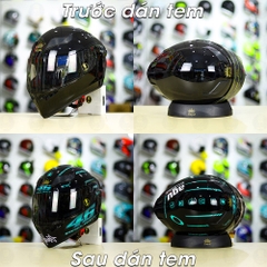 Tem Decal AGV Project 46 Xanh Ngọc Cho Nón Fullface - Không Nón - FREESHIP