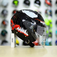 Mũ 3/4 Zeus 205 + Dán Tem Venom V2 Freeship