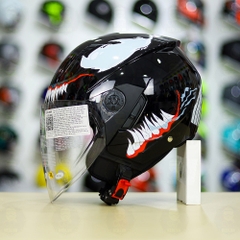 Mũ 3/4 Zeus 205 + Dán Tem Venom V2 Freeship