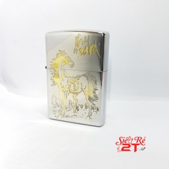 Zippo Mỹ 2019 Chrome bóng khắc sâu ánh thao chủ đề Mã Đáo Thành Công - New fullbox