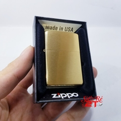 Zippo Brush Brass Wo/SB 204B - Zippo Chính Hãng Phay Xước Brass Solid (Newbox)