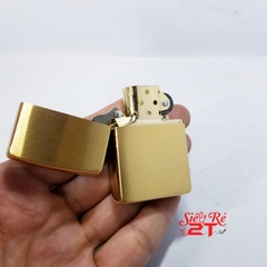 Zippo Brush Brass Wo/SB 204B - Zippo Chính Hãng Phay Xước Brass Solid (Newbox)