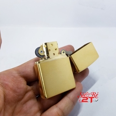 Zippo Brush Brass Wo/SB 204B - Zippo Chính Hãng Phay Xước Brass Solid (Newbox)