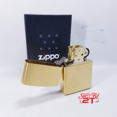 Zippo Brush Brass Wo/SB 204B - Zippo Chính Hãng Phay Xước Brass Solid (Newbox)