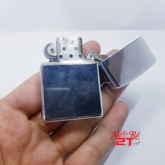 Zippo Mỹ IX la mã 1993 mộc ngược Chrome bóng chủ đề Zippo khắc ăn mòn (Used 90%)